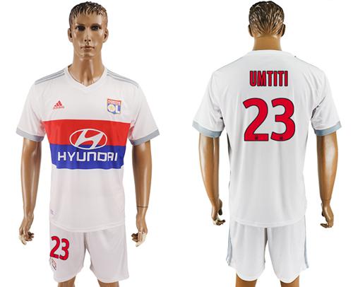 Lyon #23 Umtiti Home Soccer Club Jersey - Click Image to Close